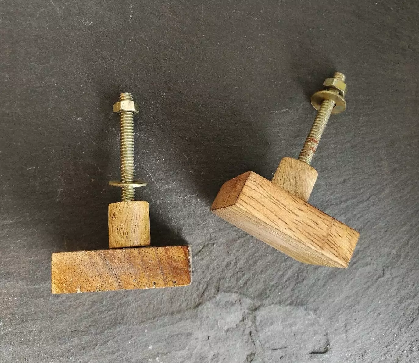The Brass Lined Wood Square Mango Wood & Brass Knob