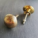 The Regal Brass Etched Brass Drawer Pull Cabinet Knob