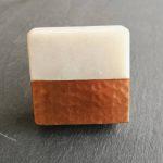 The Hammered Copper Square - White