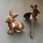 The Bronze Bunny Rabbit Drawer Pull Baby Rabbit Door Knob