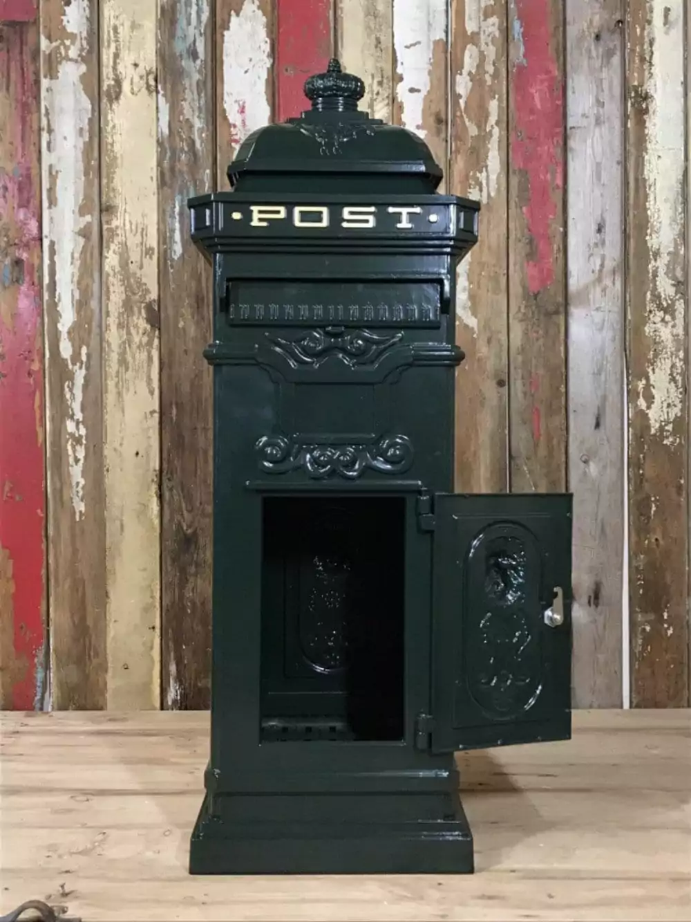 racing green traditional postbox