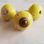 The Lemon Daisy Vibrant Yellow Drawer Pull, Cabinet Hardware