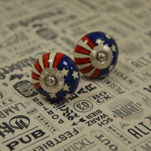 The Stars & Stripes Red, White & Blue USA Flag Cabinet Knob