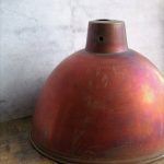 Industrial Copper Coloured Factory Style Lampshade Rose Gold Metal Lamp Shade