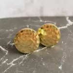 The Hammered Brass Disc Hammered Gold Cabinet Knob