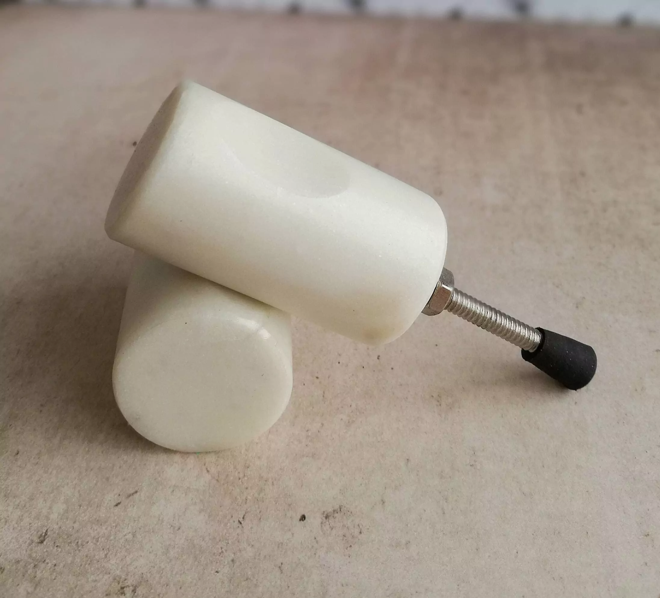 The Tubular Stone Pull Large Marbled Stone Door Handle Pull