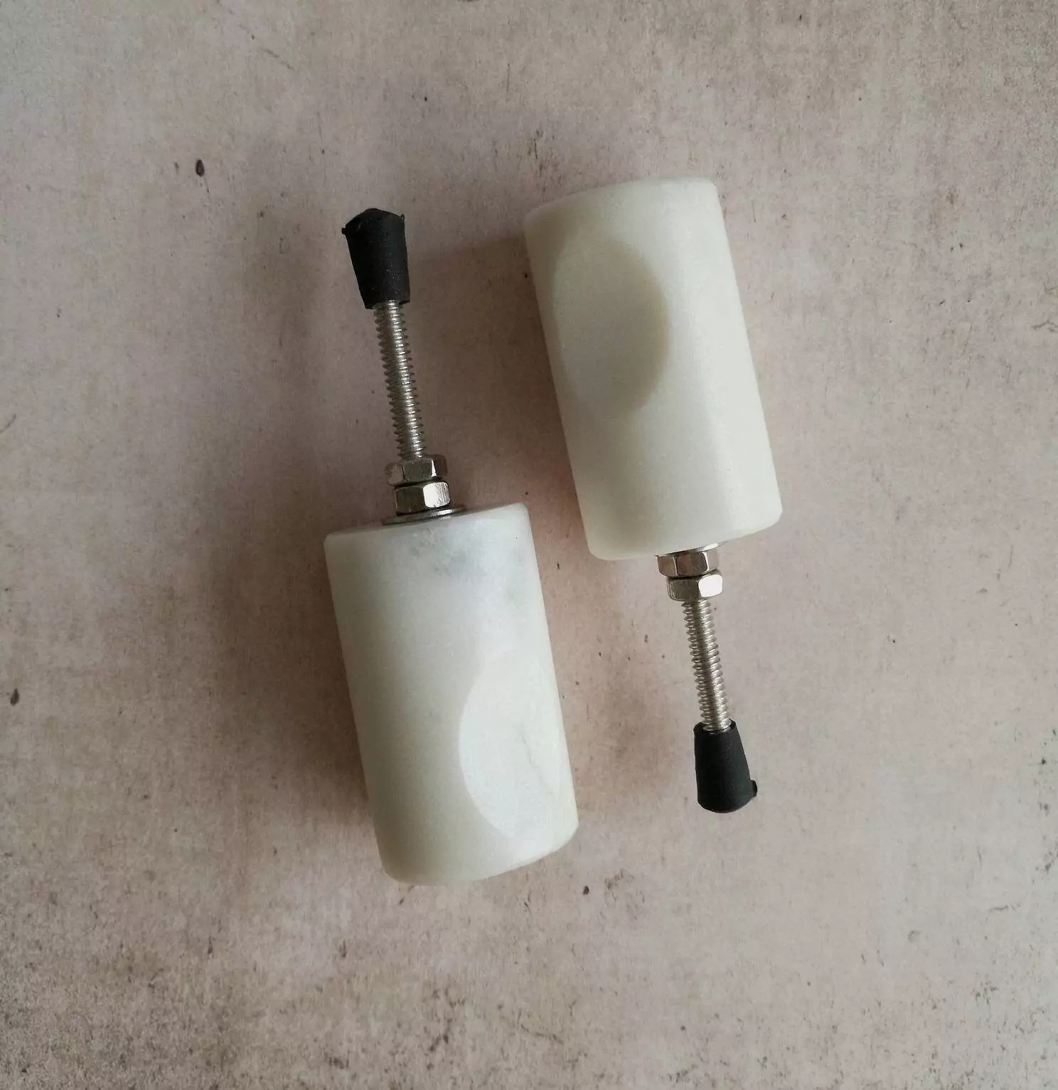The Tubular Stone Pull Large Marbled Stone Door Handle Pull