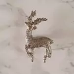 The Silver Stag Silver Deer Cupboard Knob Deer Drawer Pull