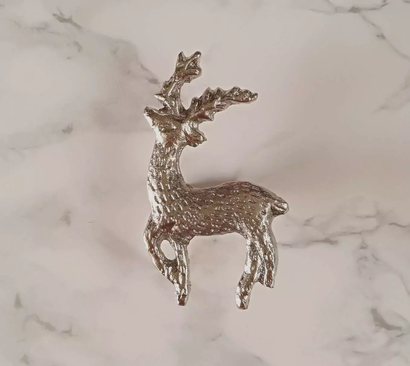 The Silver Stag Silver Deer Cupboard Knob Deer Drawer Pull
