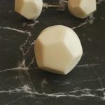 The Ivory Geometric Stone Knob Marbled Off White Stone Pull
