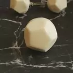 The Ivory Geometric Stone Knob Marbled Off White Stone Pull