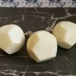 The Ivory Geometric Stone Knob Marbled Off White Stone Pull