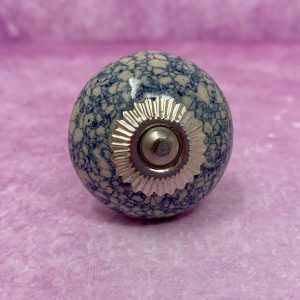 The Marbled Sea Marbled Blue Ceramic Door Knob Hardware