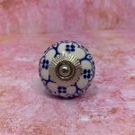 The Leafy Edge Blue & Green Decorative Ceramic Drawer Pull