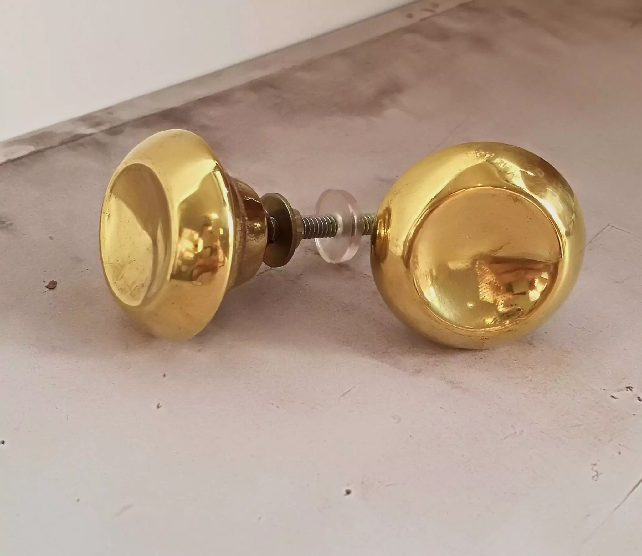The Brass Concave Golden Brass Cabinet Knob Drawer Pull