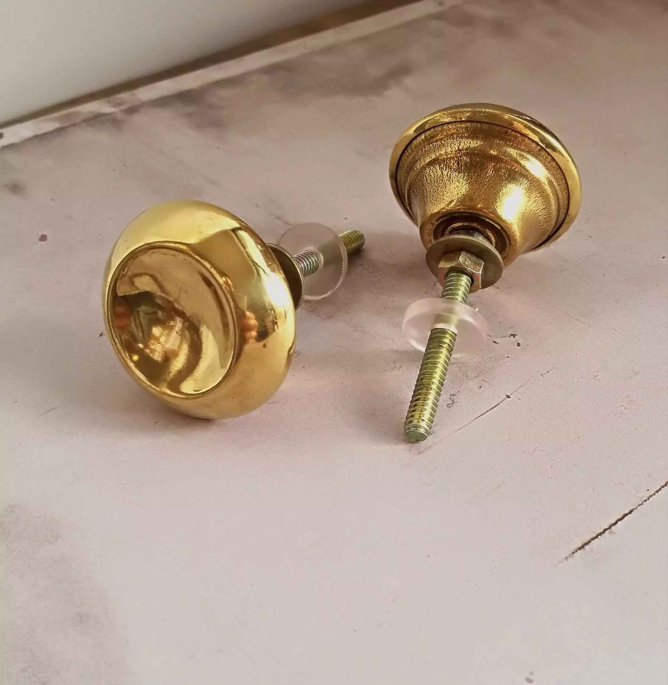 The Brass Concave Golden Brass Cabinet Knob Drawer Pull