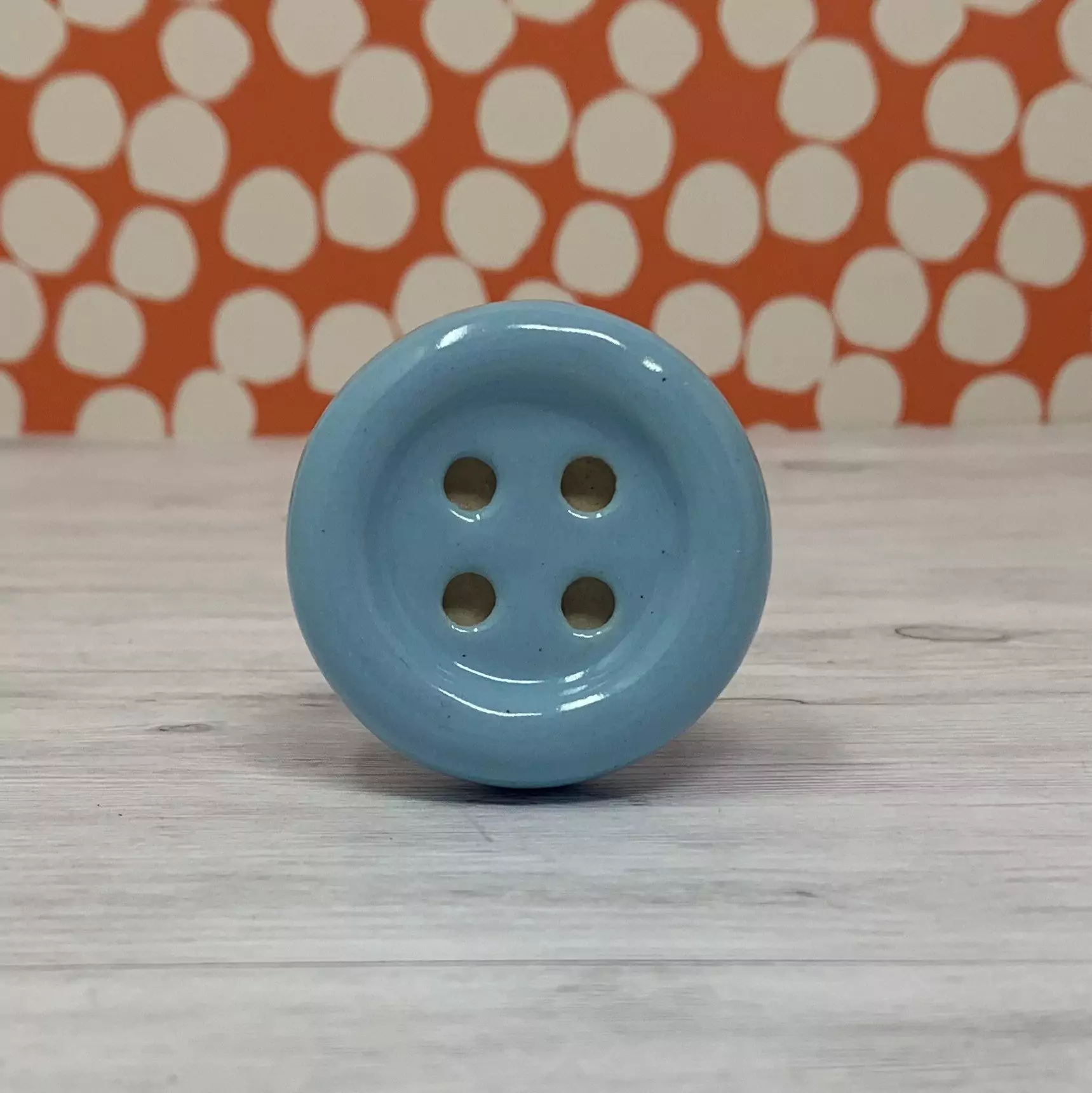 The Blue Button Pull Baby Blue Ceramic Cabinet Door Knob