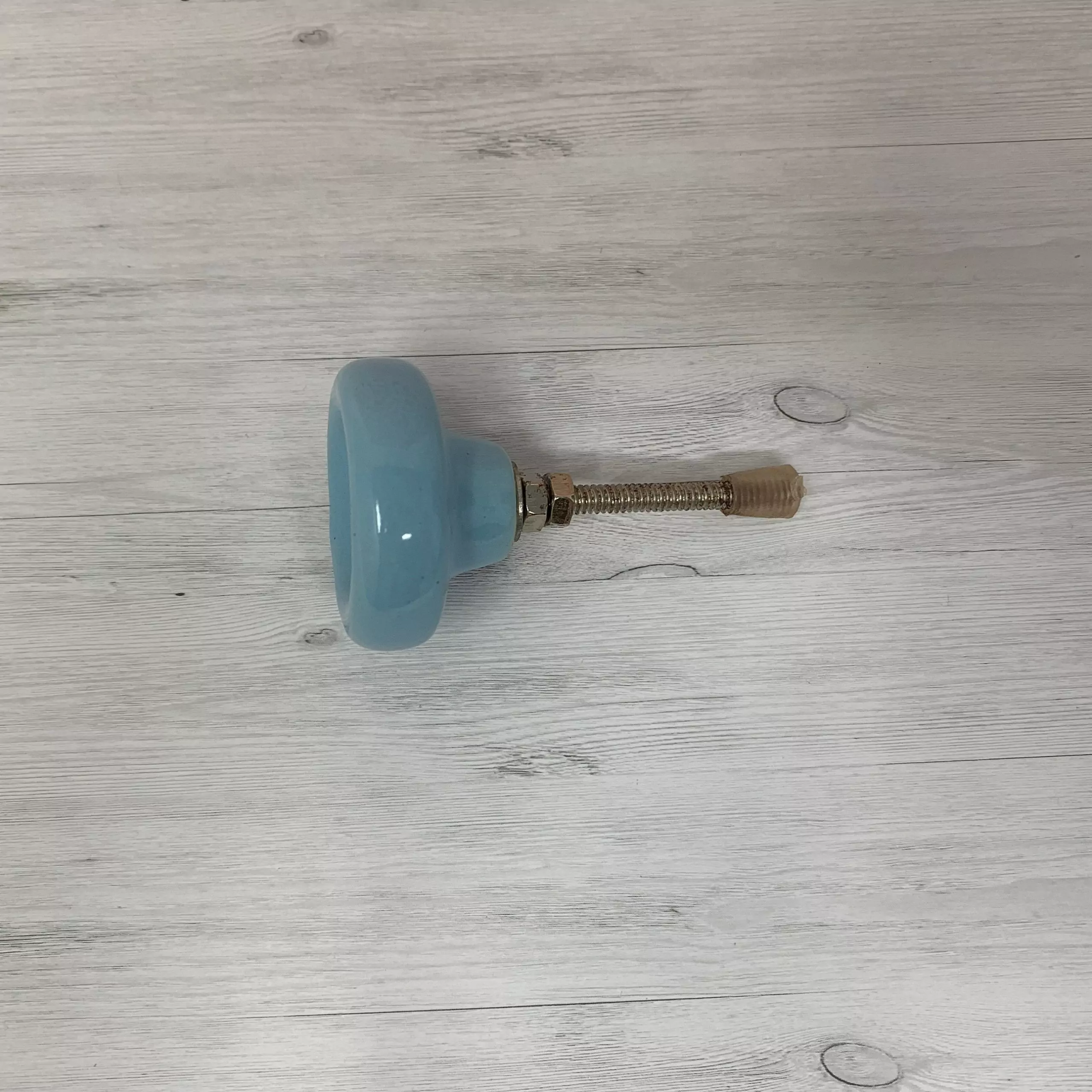 The Blue Button Pull Baby Blue Ceramic Cabinet Door Knob