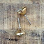 The Parallel Brass Mother of Pearl Knob Unique Drawer Pull