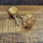 The Honeycomb Brass Cabinet Door Knob Geometric MOP Pull