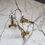 The Crystal Centre Decorative Brass Pull Shimmering Door Knob