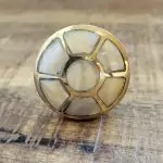 The Honeycomb Brass Cabinet Door Knob Geometric MOP Pull