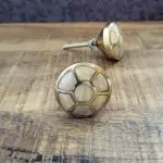 The Honeycomb Brass Cabinet Door Knob Geometric MOP Pull