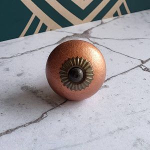 The Metallic Copper Knob Copper Coated Ceramic Drawer Pull