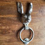 The Silver Rabbits Head Ring Knocker