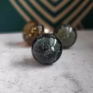 The Blue Grey Glass Bubble