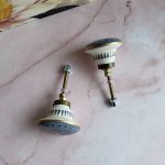 The Peacock Feather Ceramic Knob Decorative Purple Pull