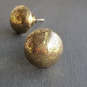 The Brass Flowers Intricate Brass Cabinet Knob Drawer Pull