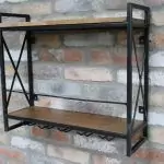 The Factory Iron Wine Shelf