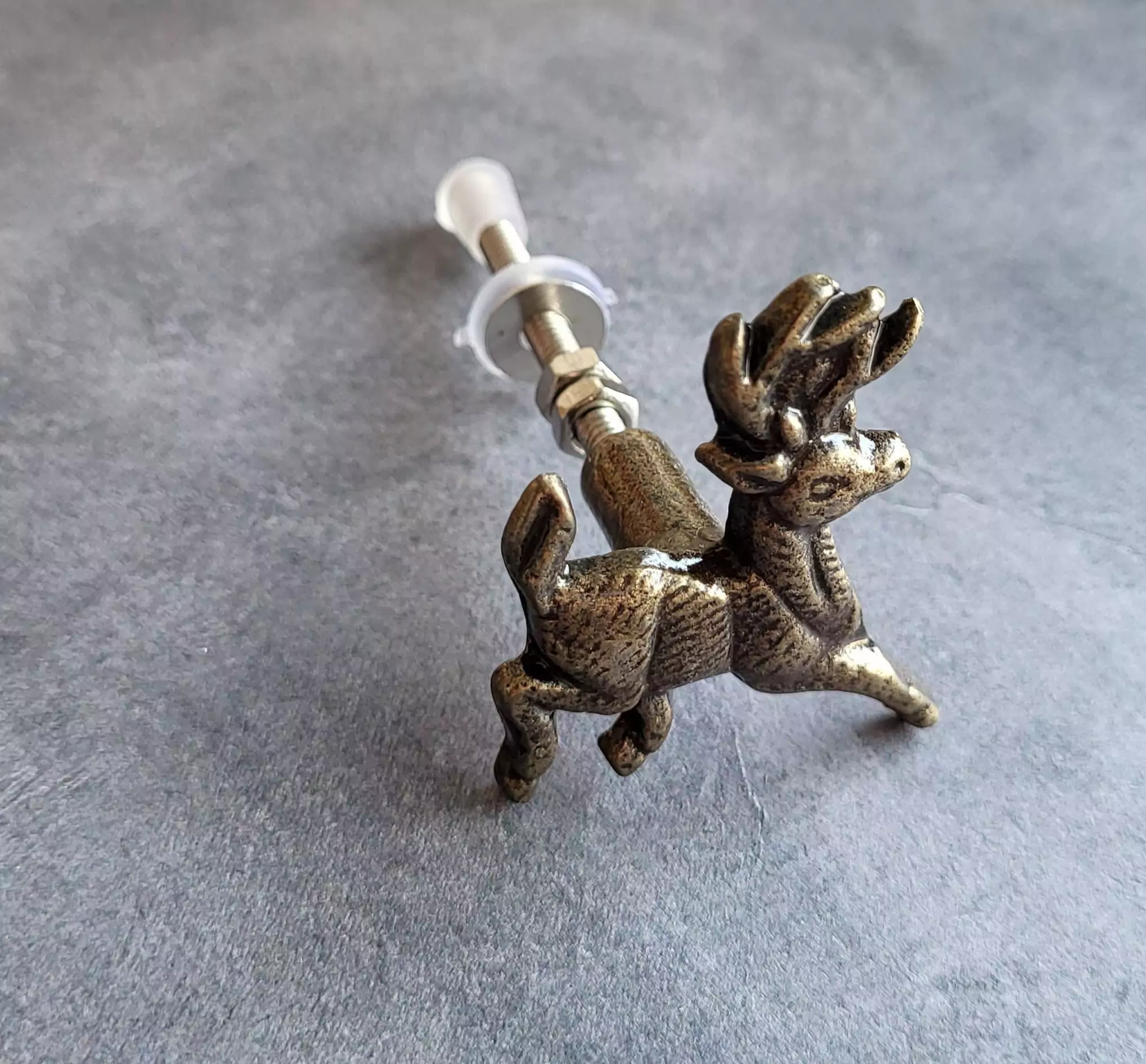 The Prancing Deer Deer Shaped Cabinet Knob Animal Pull