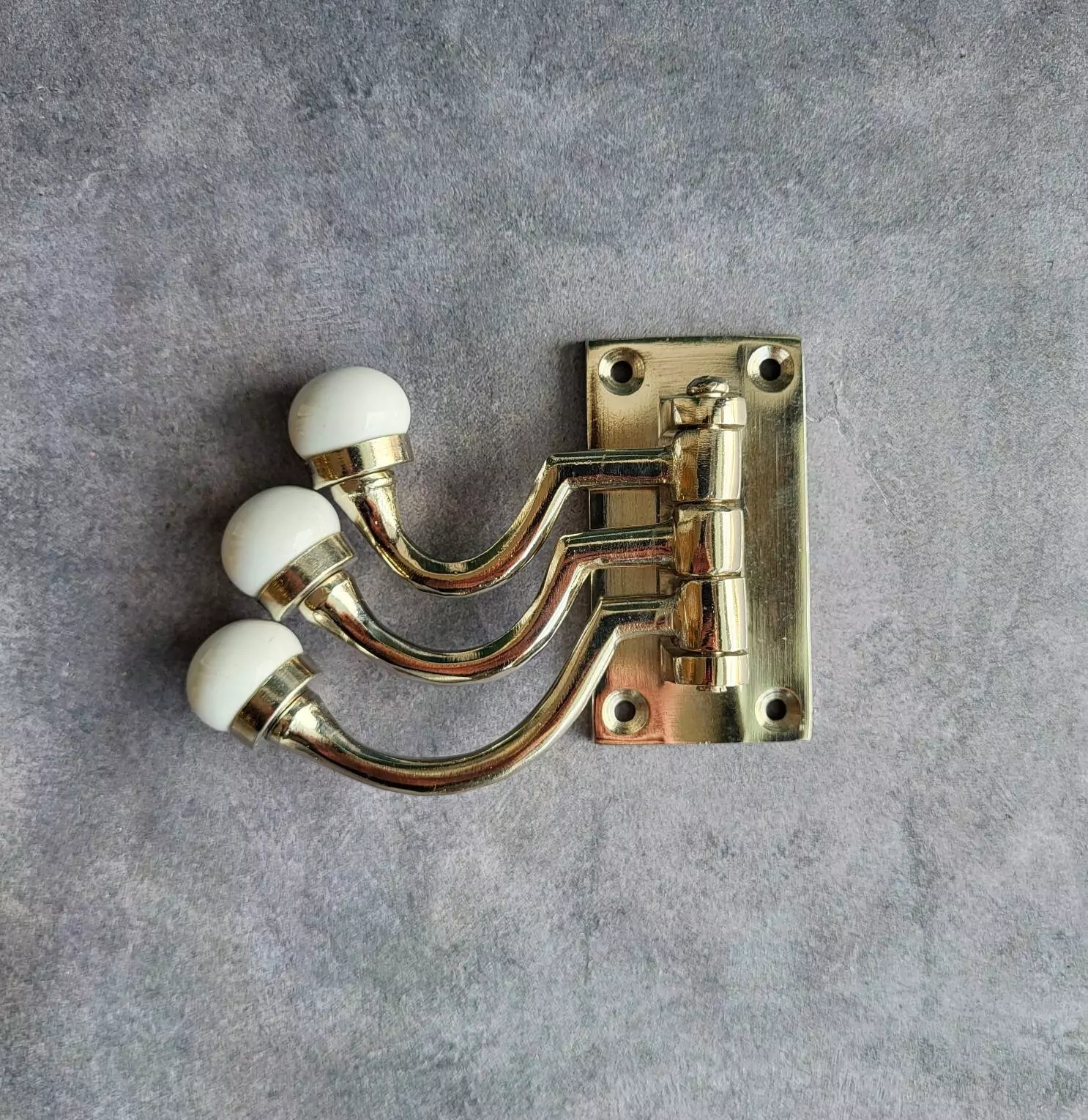 The Chrome & Ceramic Triple Hook