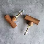 The Beech & Brass T Bar Handle Conemporary Drawer Pull