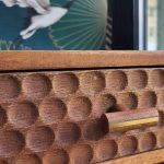 The Beech & Brass T Bar Handle Conemporary Drawer Pull