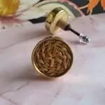 The Woven Cane Brass Cabinet Door Knob Rattan Drawer Pull
