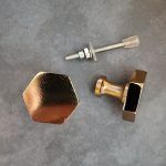 The Copper Hexagonal Knob Geometric Contemporary Pull