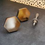 The Copper Hexagonal Knob Geometric Contemporary Pull