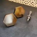 The Copper Hexagonal Knob Geometric Contemporary Pull