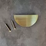 The Brushed Brass Half Moon Handle Brass Semi Circle Pull