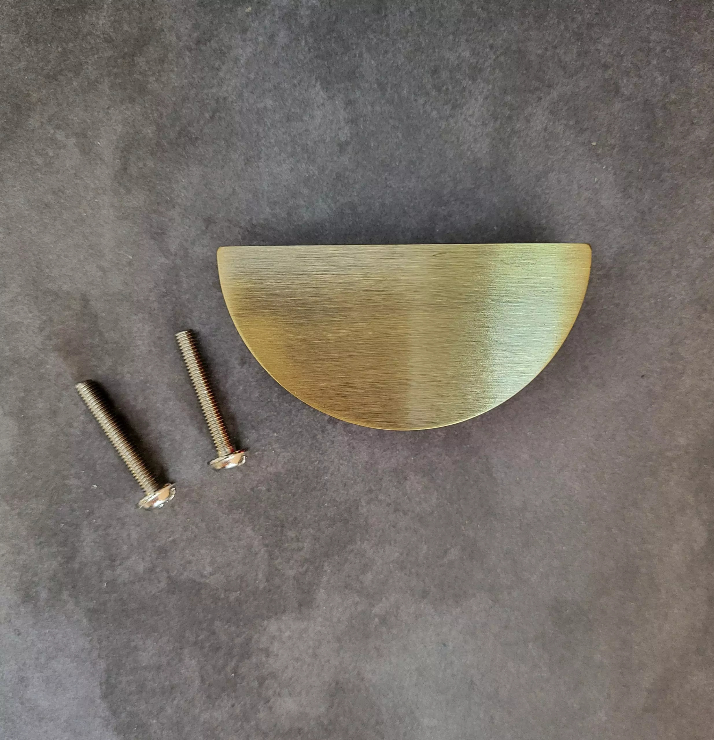 The Brushed Brass Half Moon Handle Brass Semi Circle Pull
