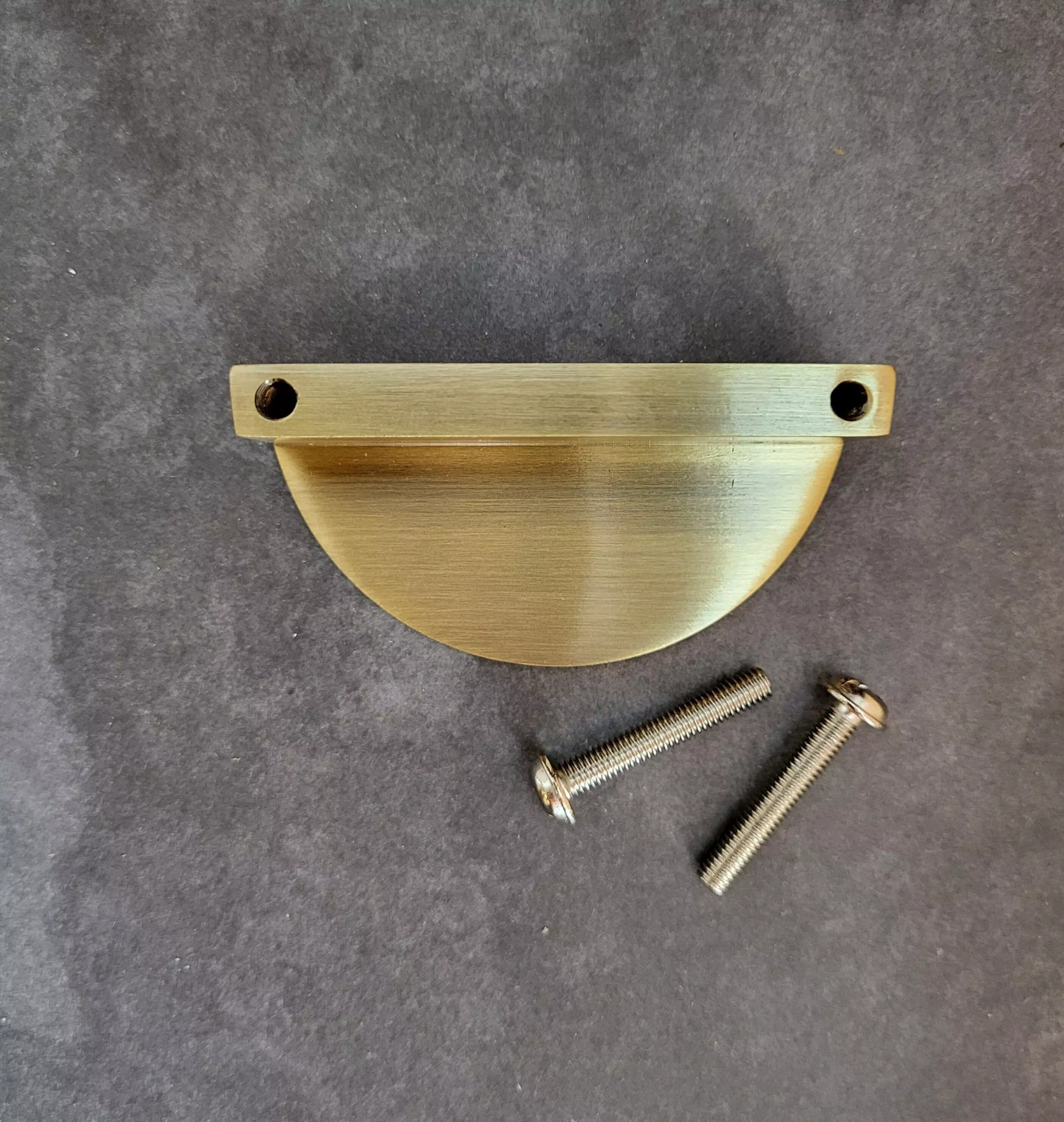 The Brushed Brass Half Moon Handle Brass Semi Circle Pull