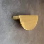 The Brushed Brass Half Moon Handle Brass Semi Circle Pull