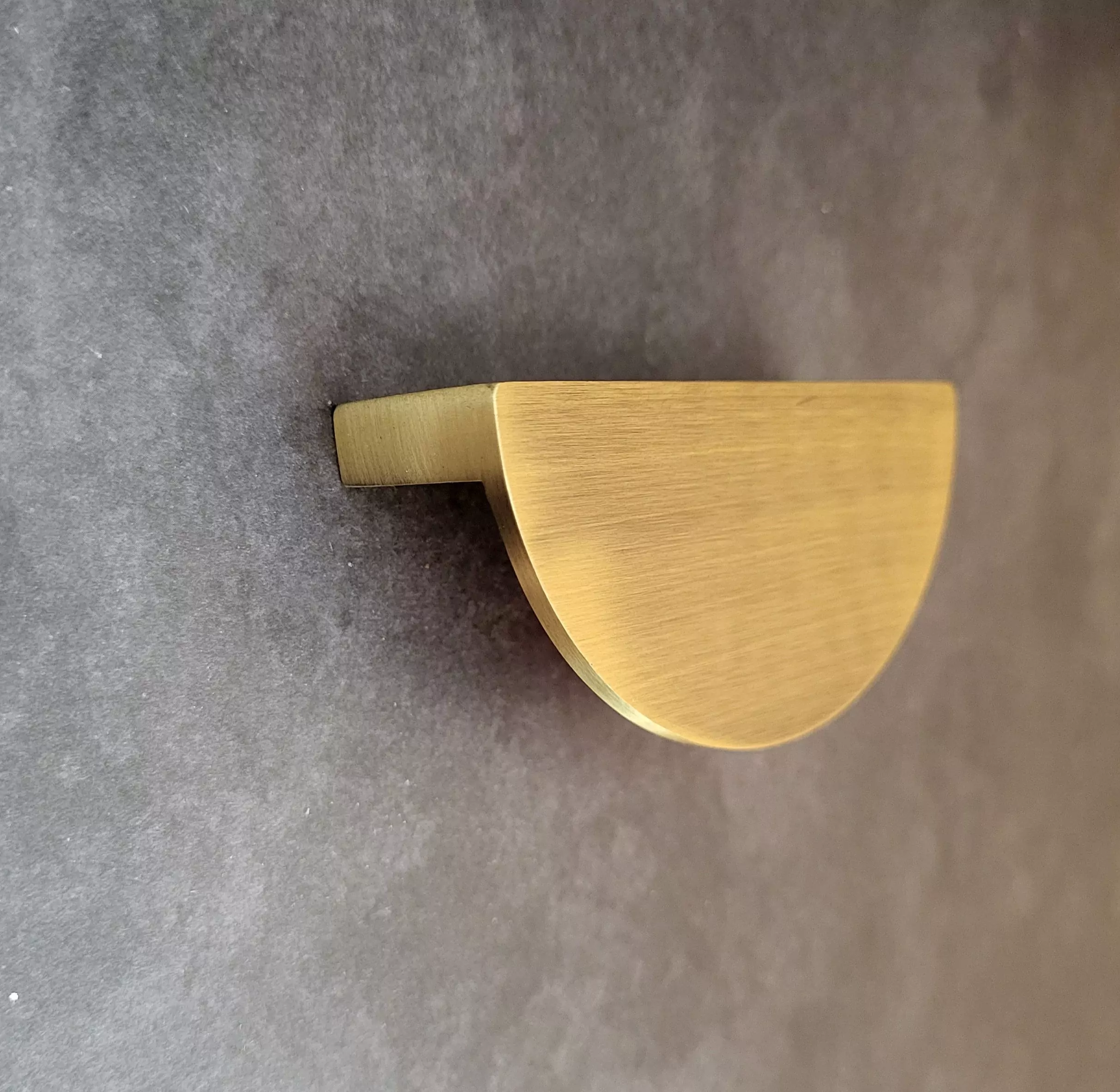 The Brushed Brass Half Moon Handle Brass Semi Circle Pull