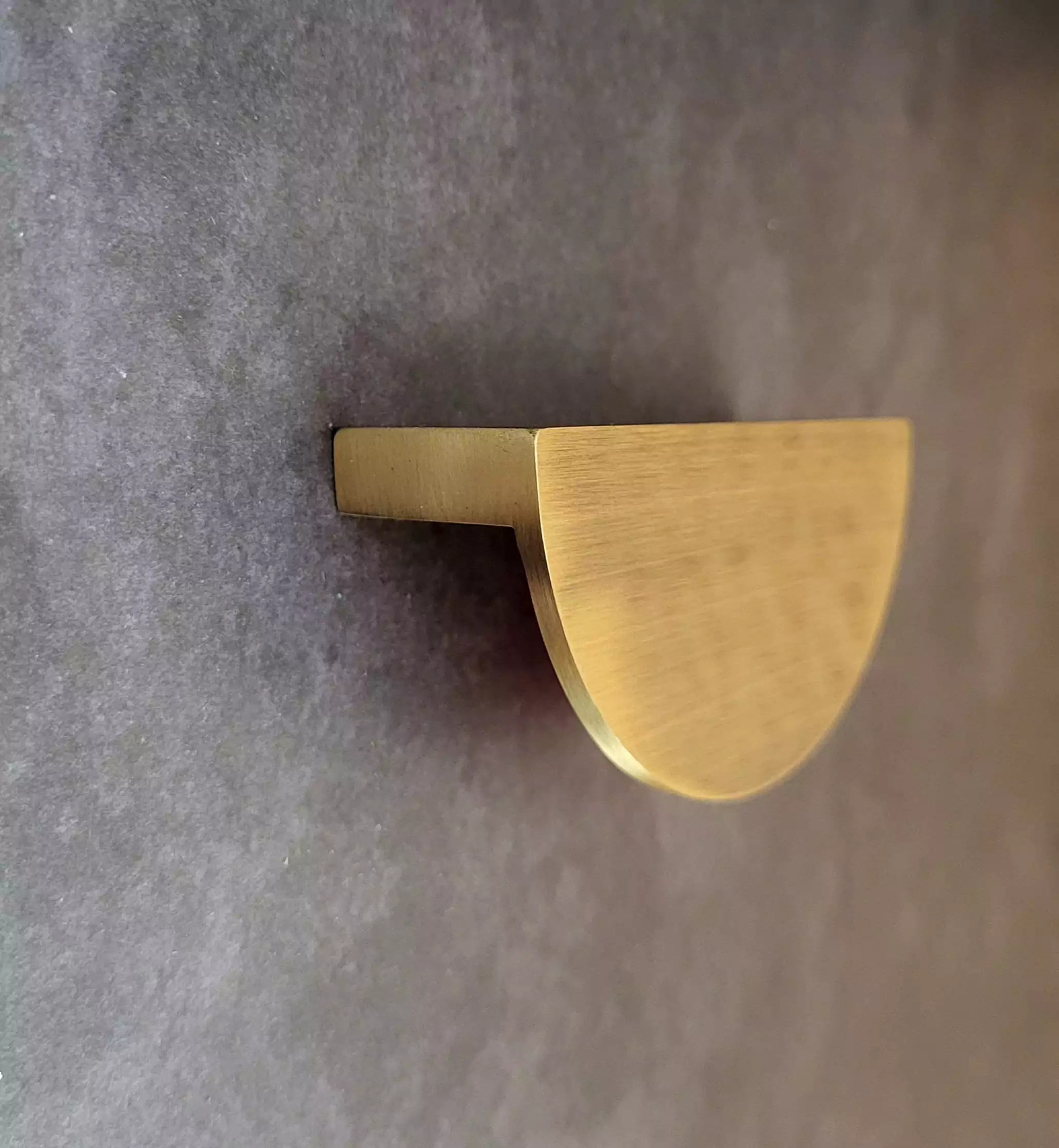 The Brushed Brass Half Moon Handle Brass Semi Circle Pull