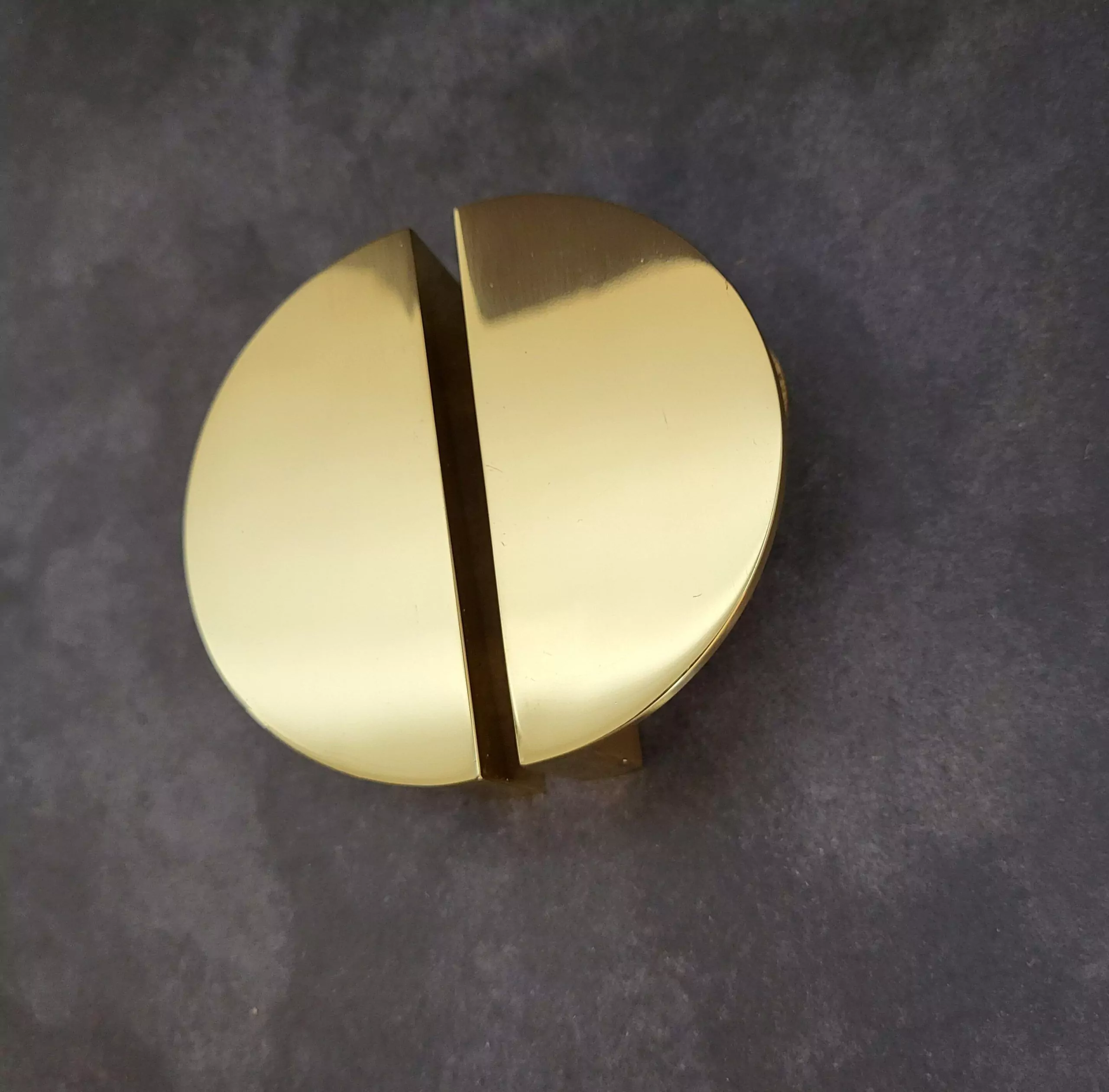 The Polished Brass Half Moon Pull Semi Circle Door Handle