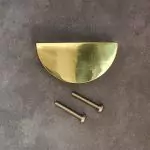 The Polished Brass Half Moon Pull Semi Circle Door Handle