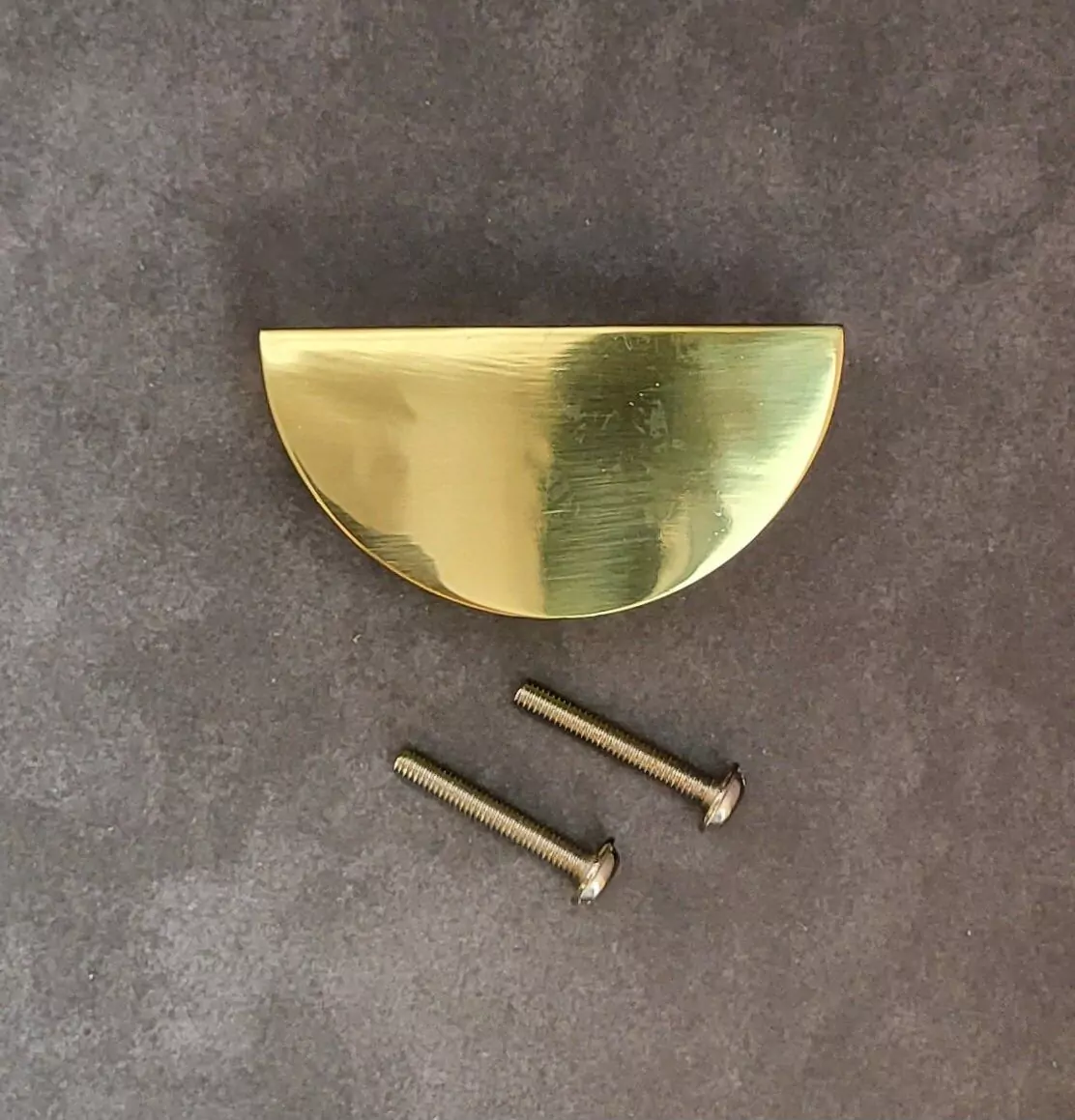 The Polished Brass Half Moon Pull Semi Circle Door Handle